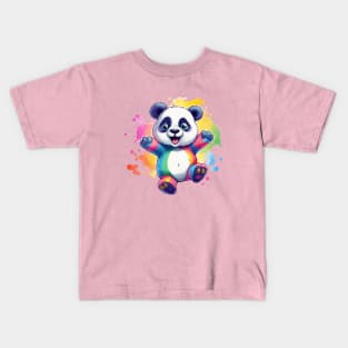 Rainbow Panda Kids T-Shirt